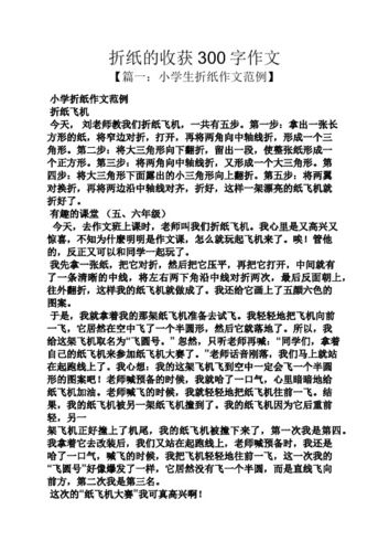 纸飞机的折叠方法作文-纸飞机的折法作文500字