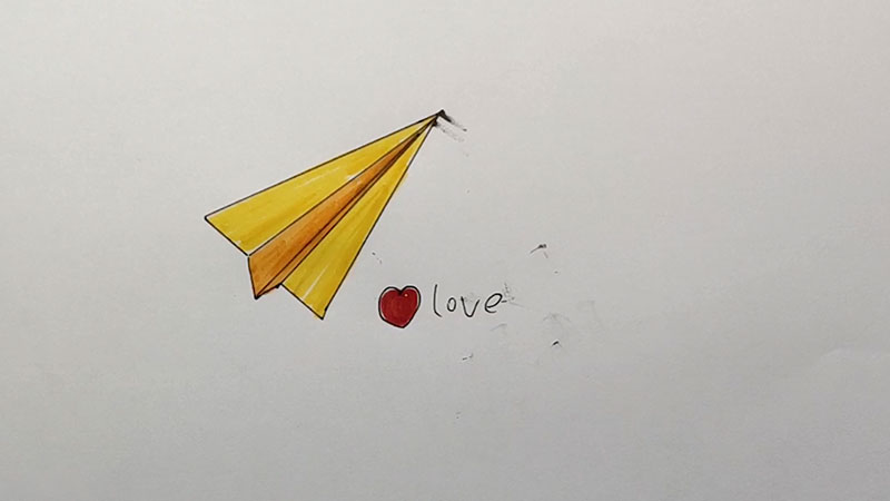 纸飞机怎么画简笔画_纸飞机怎么画简笔画画法视频教程大全