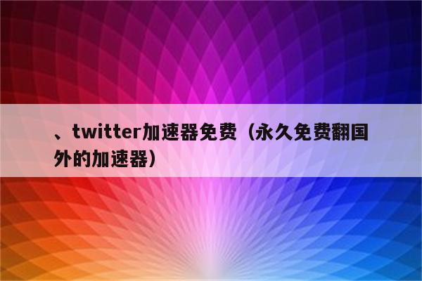 twitter加速器免费这款软件比较有针对性_twitter加速器免费这款软件比较有针对性吗