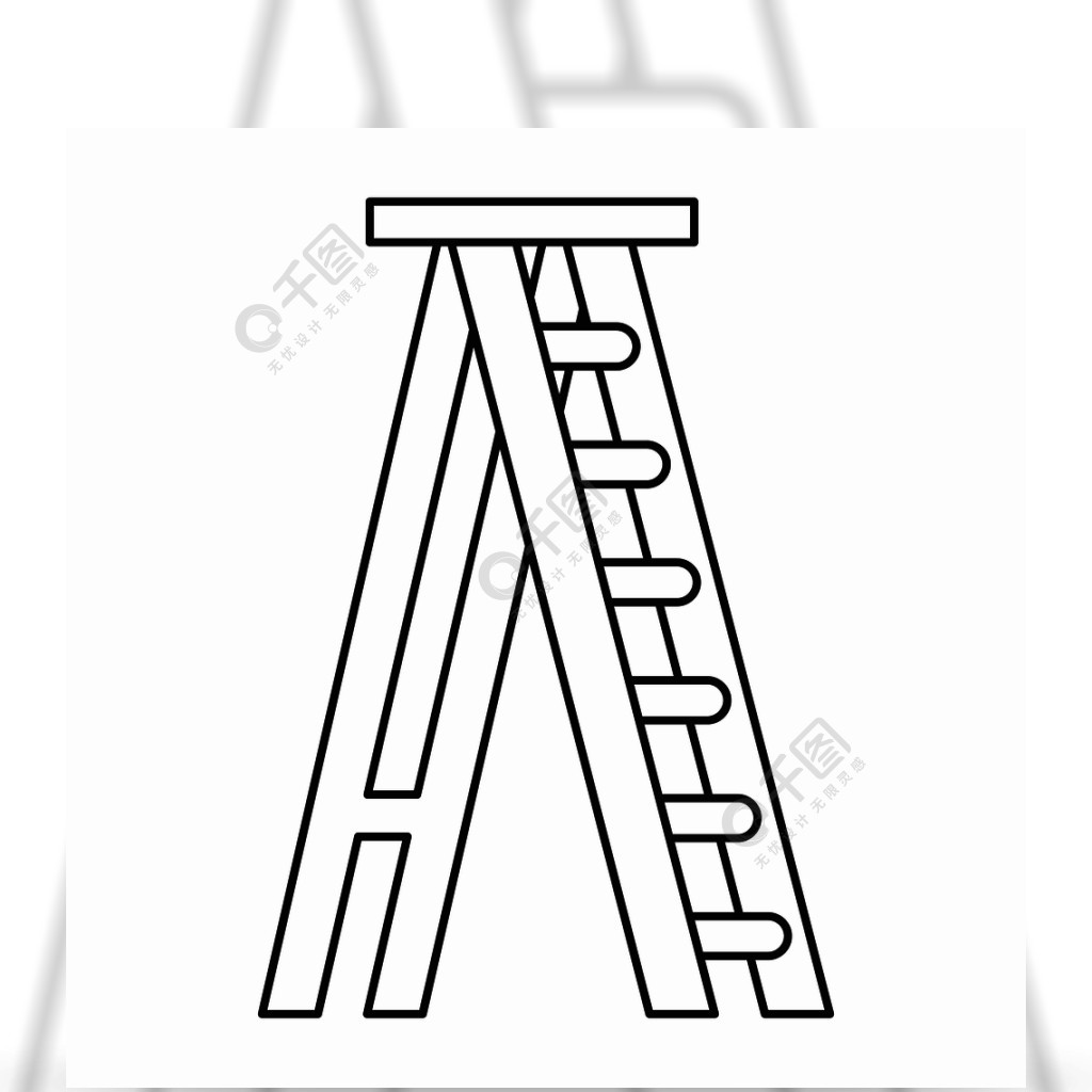 梯子绘画图-梯子简笔画简笔画